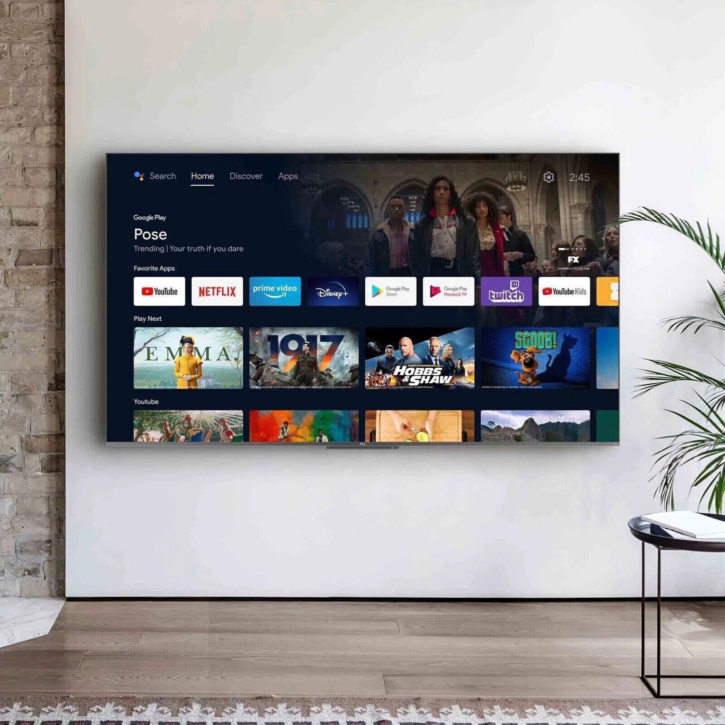 TCL 55 Inch 55C645K Smart 4K Ultra HD QLED TV NO STAND UK Delivery Furdeco UNS