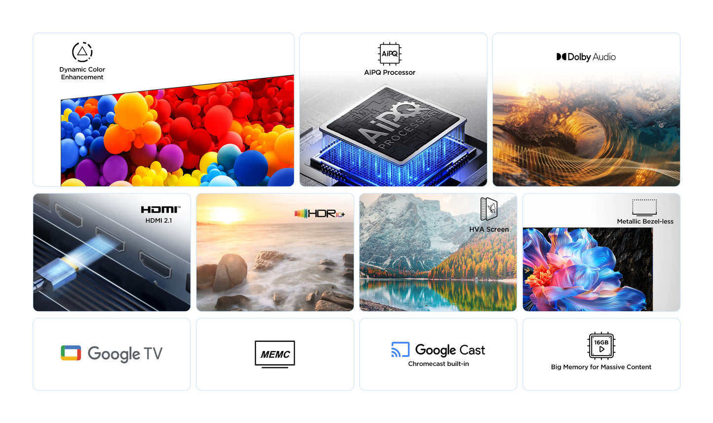 TCL 55 Inch 55P6K DLED 4K UHD Google TV UK Delivery GRADE A