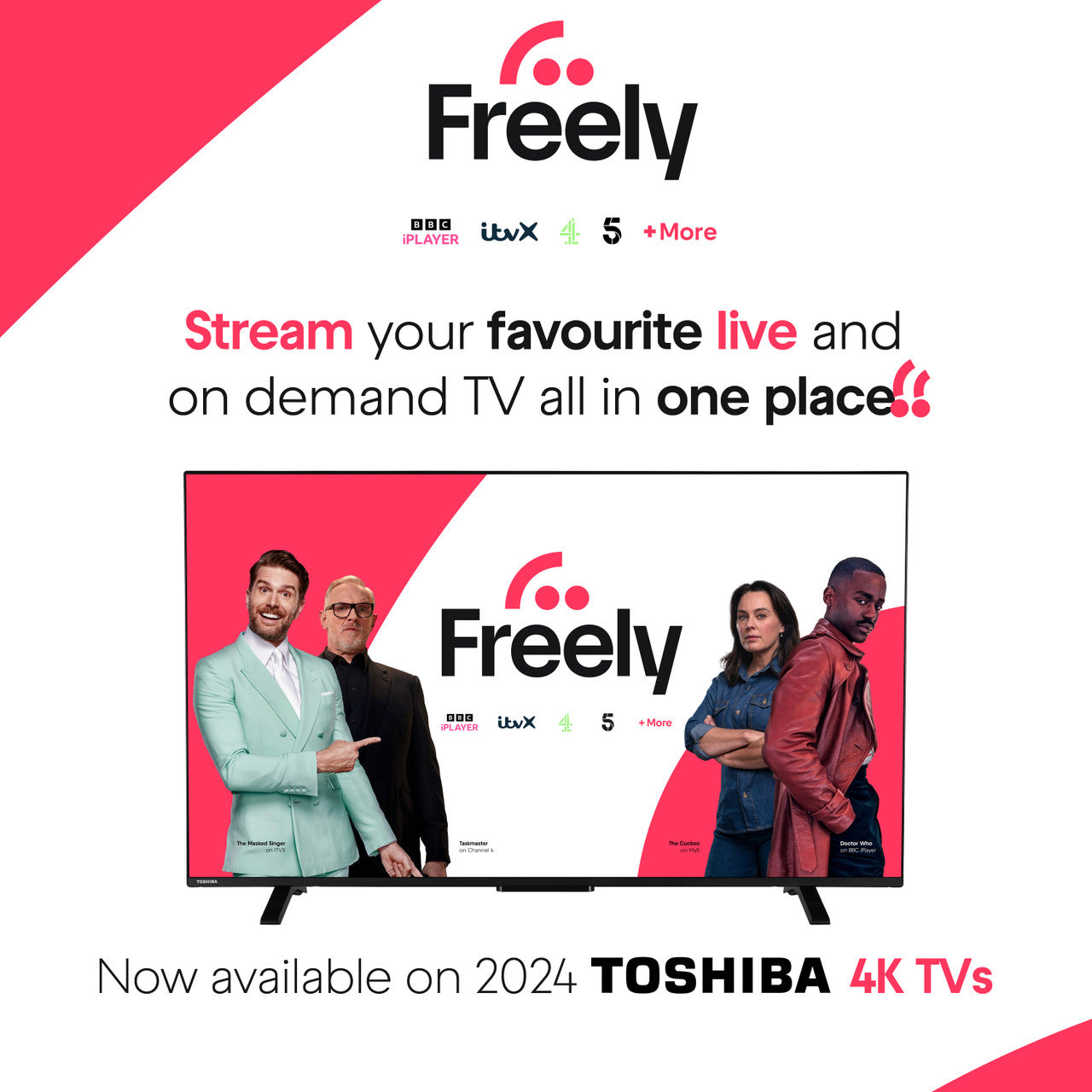 Toshiba 43 Inch 43UV2F53DBU VA 4K UHD VIDAA TV UK Delivery GRADE A