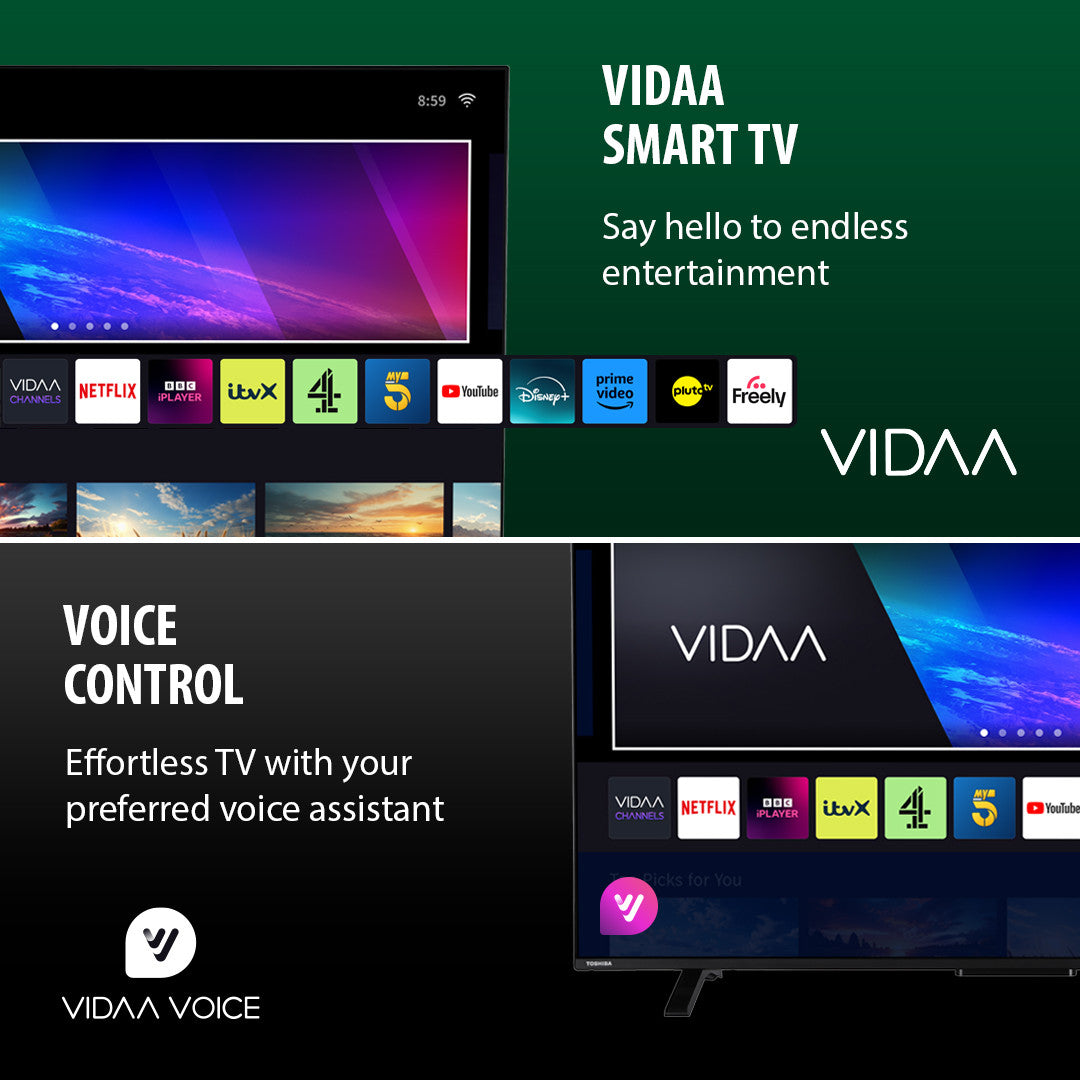 Toshiba 43 Inch 43UV2F53DBU VA 4K UHD VIDAA TV UK Delivery GRADE A