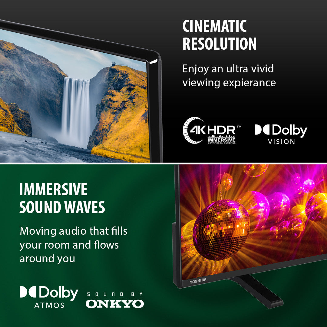 Toshiba 43 Inch 43UV2F53DBU VA 4K UHD VIDAA TV UK Delivery GRADE A