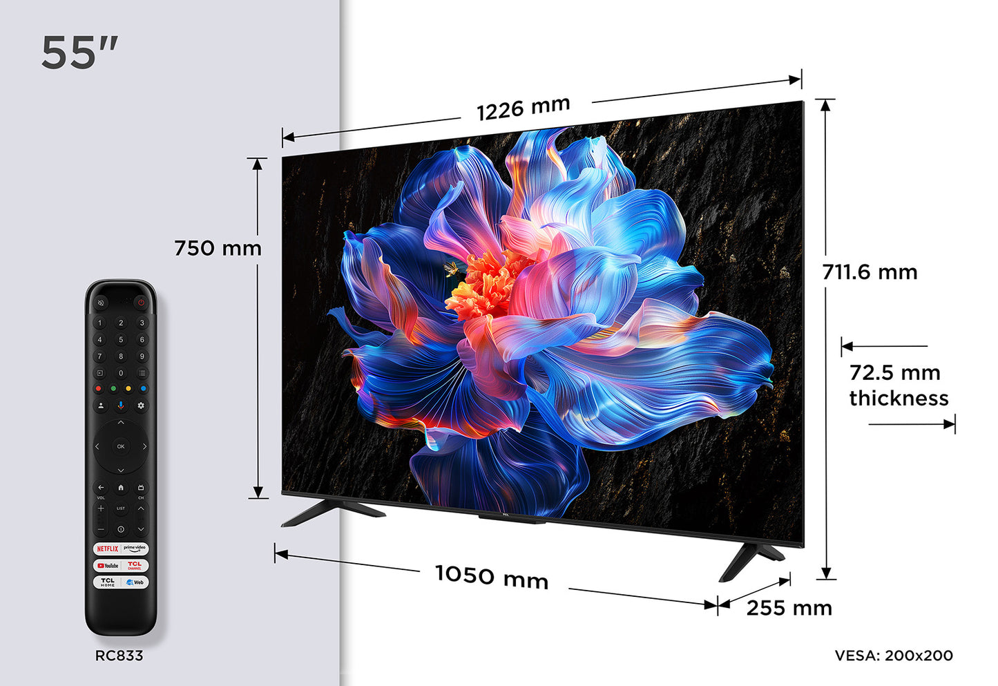 TCL 55 Inch 55V6C-UK DLED 4K UHD Google TV UK Delivery GRADE B-1