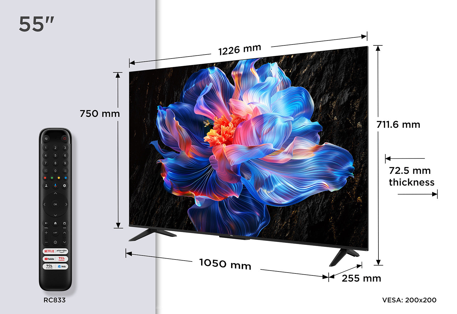 TCL 55 Inch 55V6C-UK DLED 4K UHD Google TV UK Delivery GRADE B-1