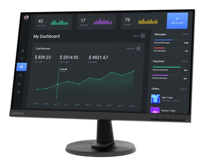 Lenovo 24 Inch D24-40 FHD Monitor UK Delivery GRADE A