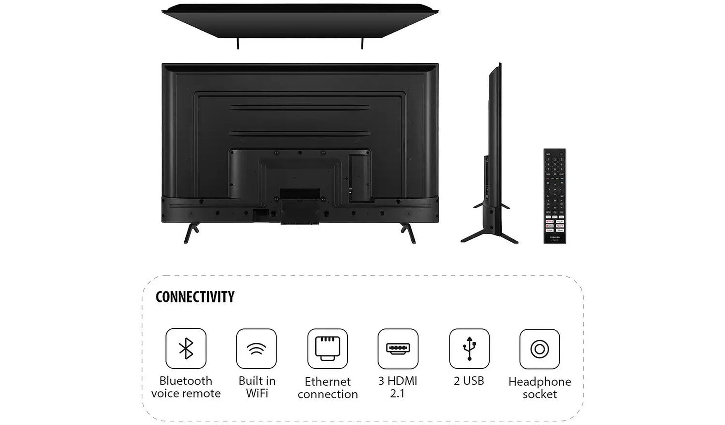 Toshiba 55 Inch 55UV2F53DB LCD 4K UHD TV UK Delivery GRADE A