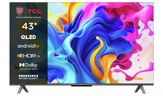 TCL 43 Inch 43C645K 4K UHD HDR QLED Android TV No Stand UK Delivery Furdeco UNS