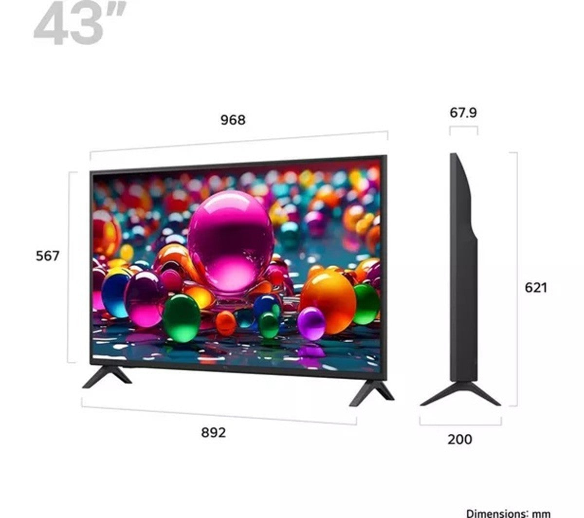 LG 43 inch 43UA75006LA UHD AI UA75 4K Smart TV Uk Delivery A