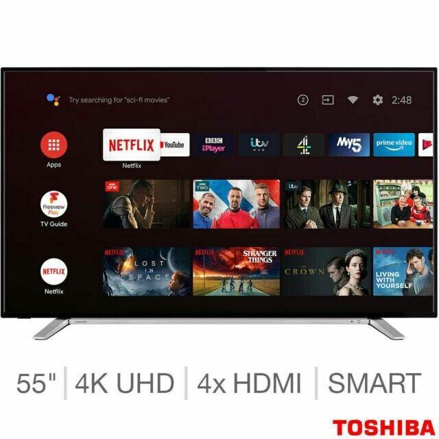 Toshiba 55 Inch 55UA3D63DB Smart 4K UHD HDR LED TV U COLLECTION ONLY NO STAND - Smart Clear Vision