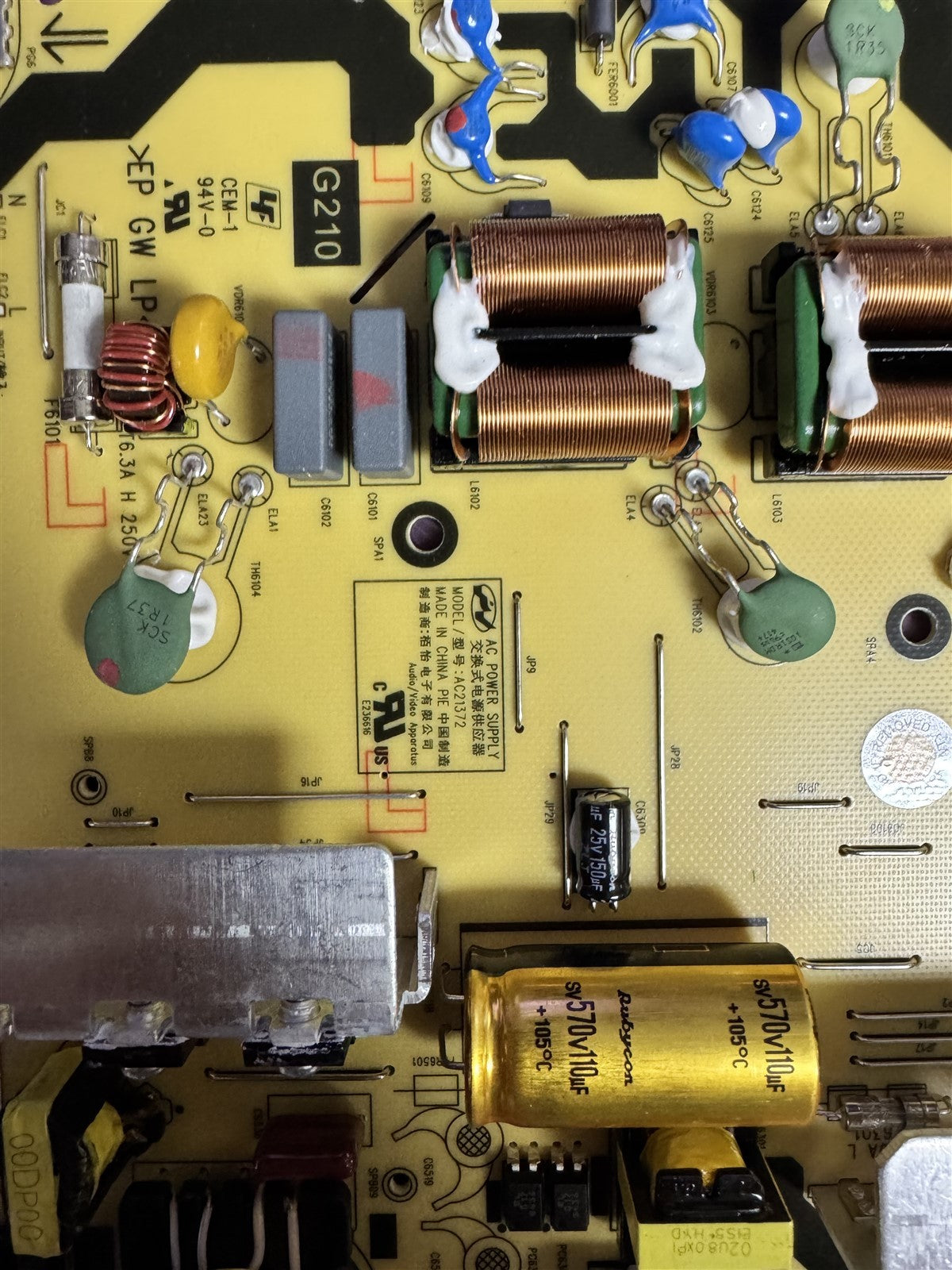 AC21372 POWER BOARD FOR SONY XR42A90K TV