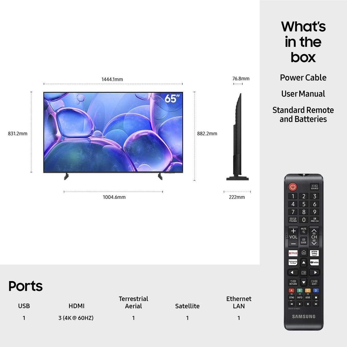 Samsung 65 Inch UE65U7000FK LED 4K UHD Tizen TV UK Delivery GRADE B-1