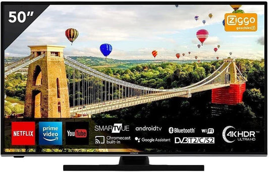 Hitachi 50" 50HAK6150U Smart 4K Ultra HD Android LED TV Collection Only U - Smart Clear Vision