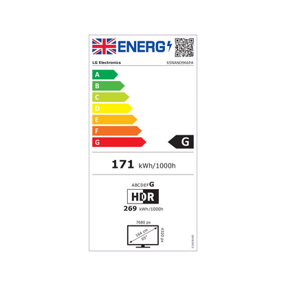 LG 65 Inch 65NANO966PA NANOCELL 8K webOS TV UK Delivery GRADE C