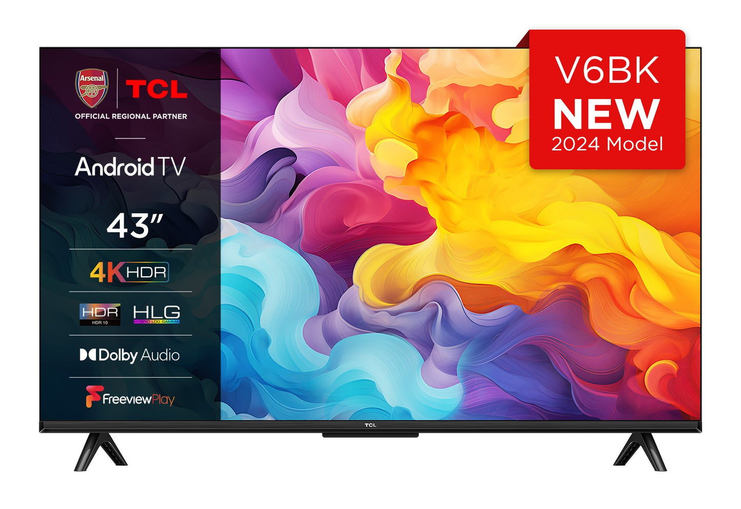TCL 43 Inch 43V6BK LED 4K UHD Android TV UK Delivery GRADE A