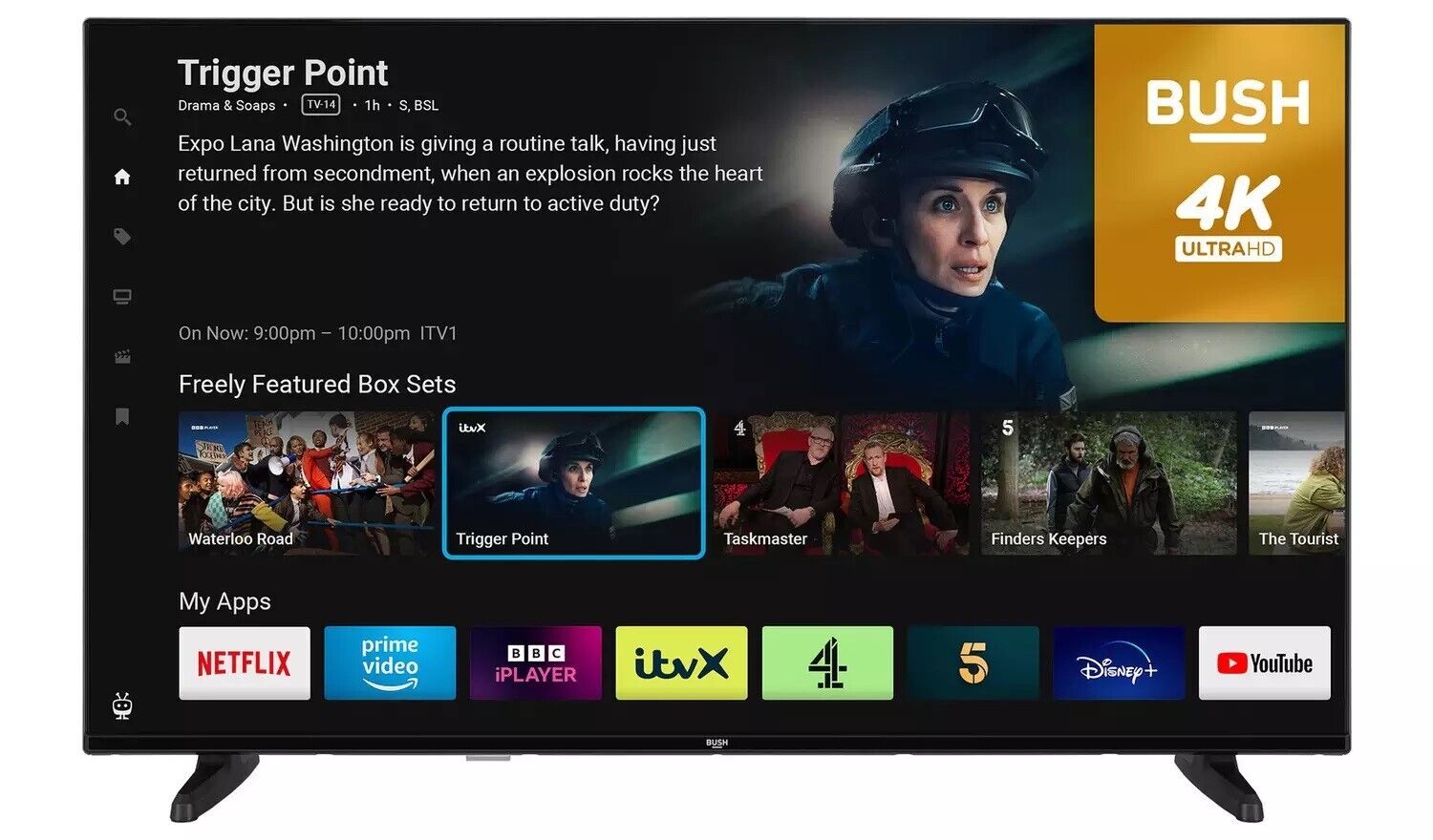 Bush 43 Inch 43UT24SB 4K UHD HDR TiVo Freely TV No Stand UK Delivery Furdeco U