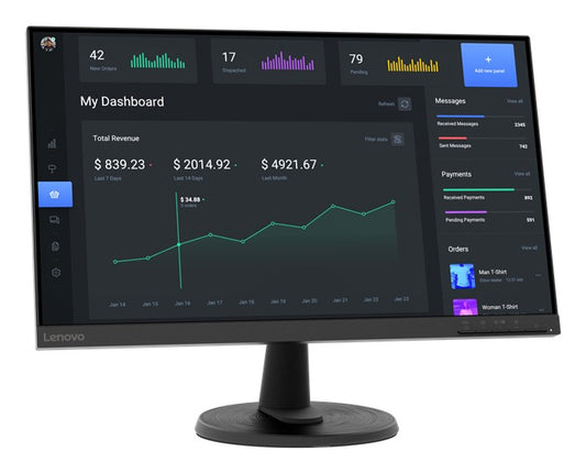 Lenovo 24 Inch D24-40 FHD Monitor UK Delivery GRADE A