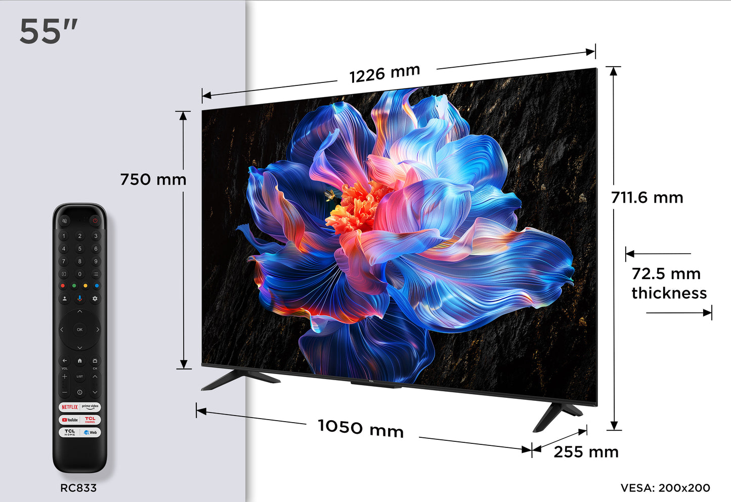 TCL 55 Inch 55P6K DLED 4K UHD Google TV UK Delivery GRADE A