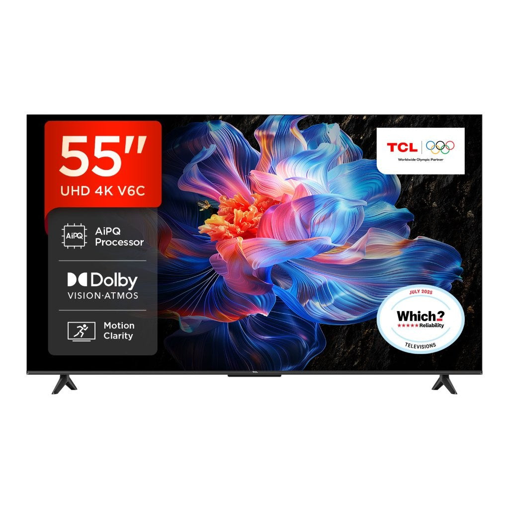 TCL 55 Inch 55V6C-UK DLED 4K UHD Google TV UK Delivery GRADE B-1