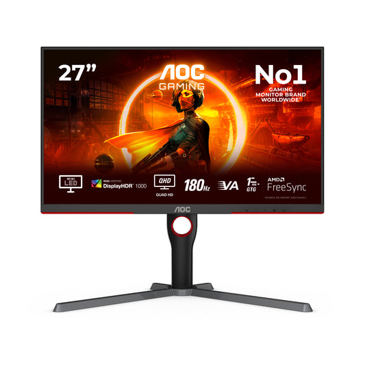 AOC 27 Inch Q27G3XMN/BK LED QHD Monitor UK Delivery GRADE A