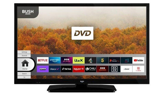 Bush 24 Inch ELED24HDSDVD1 HD Ready Smart HDR LED TV / DVD Combi NO STAND - Smart Clear Vision