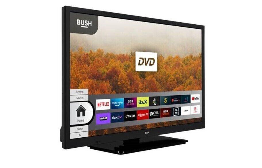 Bush 24 Inch ELED24HDSDVD1 HD Ready Smart HDR LED TV / DVD Combi - Smart Clear Vision