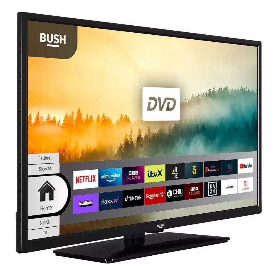 Bush 32 Inch ELED32FHDSDVD Smart Full HD HDR Freeview TV / DVD Combi U - Smart Clear Vision