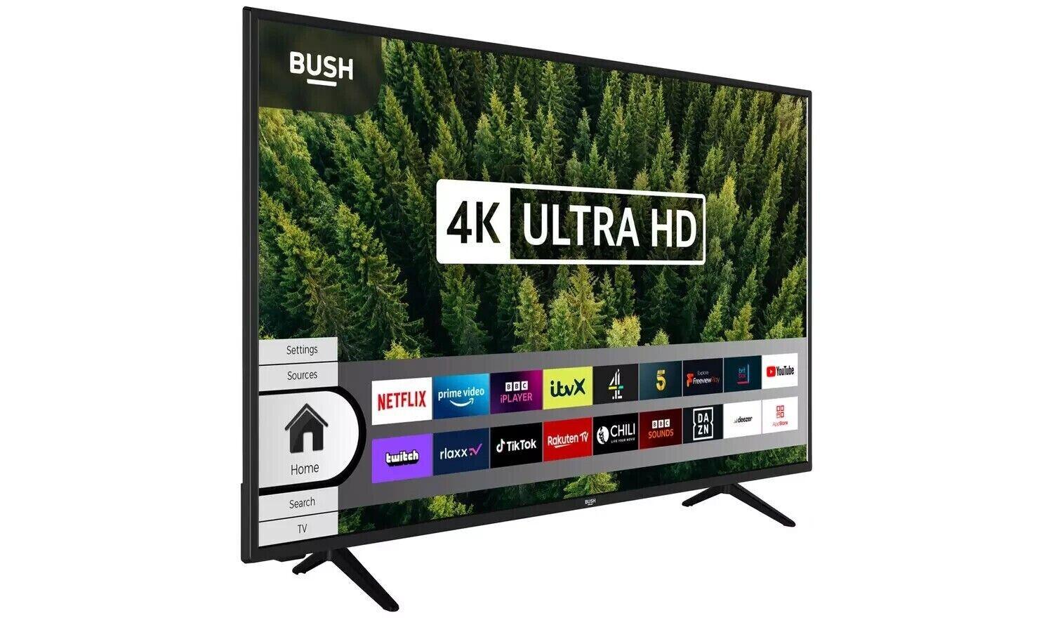 Bush 43 Inch Smart 4K UHD HDR LED Freeview TV COLLECTION ONLY NO STAND - Smart Clear Vision