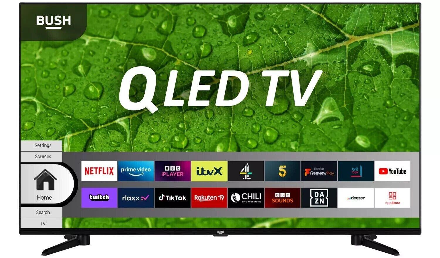 Bush 43 Inch Smart 4K UHD HDR QLED Freeview TV U COLLECTION ONLY NO STAND - Smart Clear Vision