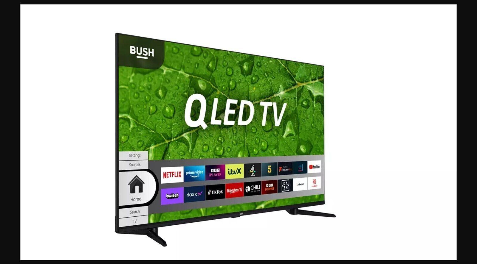 Bush 55 Inch QLED55UHDS Smart 4K UHD HDR QLED Freeview TV COLLECTION ONLY U - Smart Clear Vision