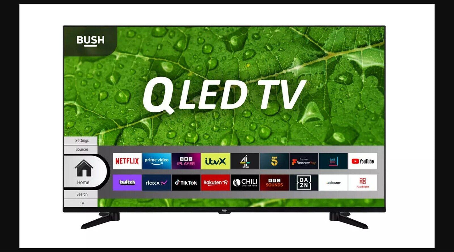 Bush 55 Inch QLED55UHDS Smart 4K UHD HDR QLED TV COLLECTION ONLY NO STAND U - Smart Clear Vision