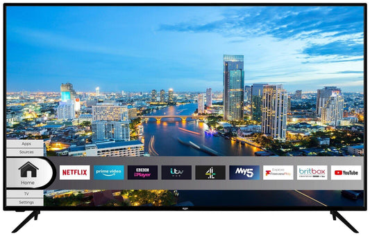 Bush 65 Inch Smart 4K UHD HDR LED Freeview TV DLED65UHDHDRSB COLLECTION ONLY - Smart Clear Vision