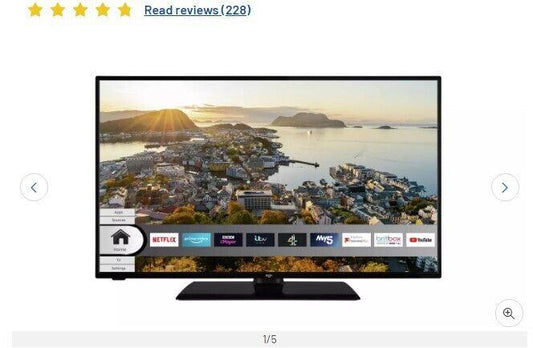 Bush DLED43FHDS 43 Inch 1080p HD WiFi Smart LED TV COLLECTION ONLY U **SALE** - Smart Clear Vision