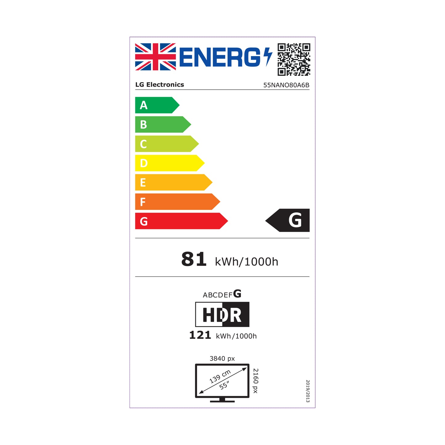 LG 55 Inch 55NANO80A6B NANOCELL 4K UHD Smart TV UK Delivery No Stand GRADE ANS