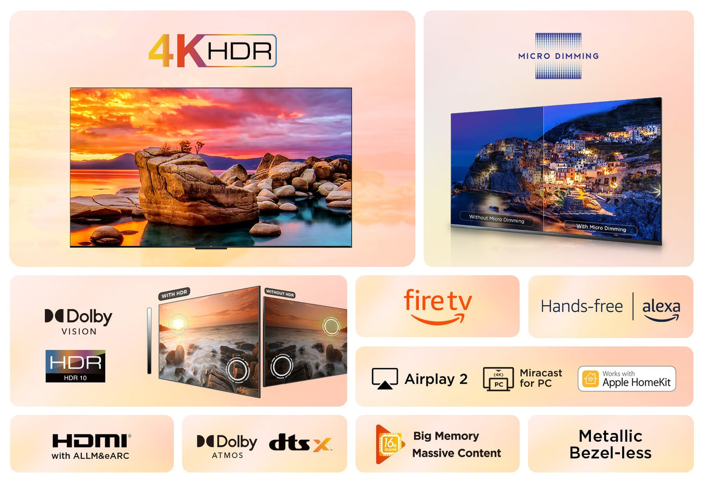 TCL 5020 Inch 4496146ANS LED 4K UHD Smart TV UK Delivery No Stand GRADE ANS