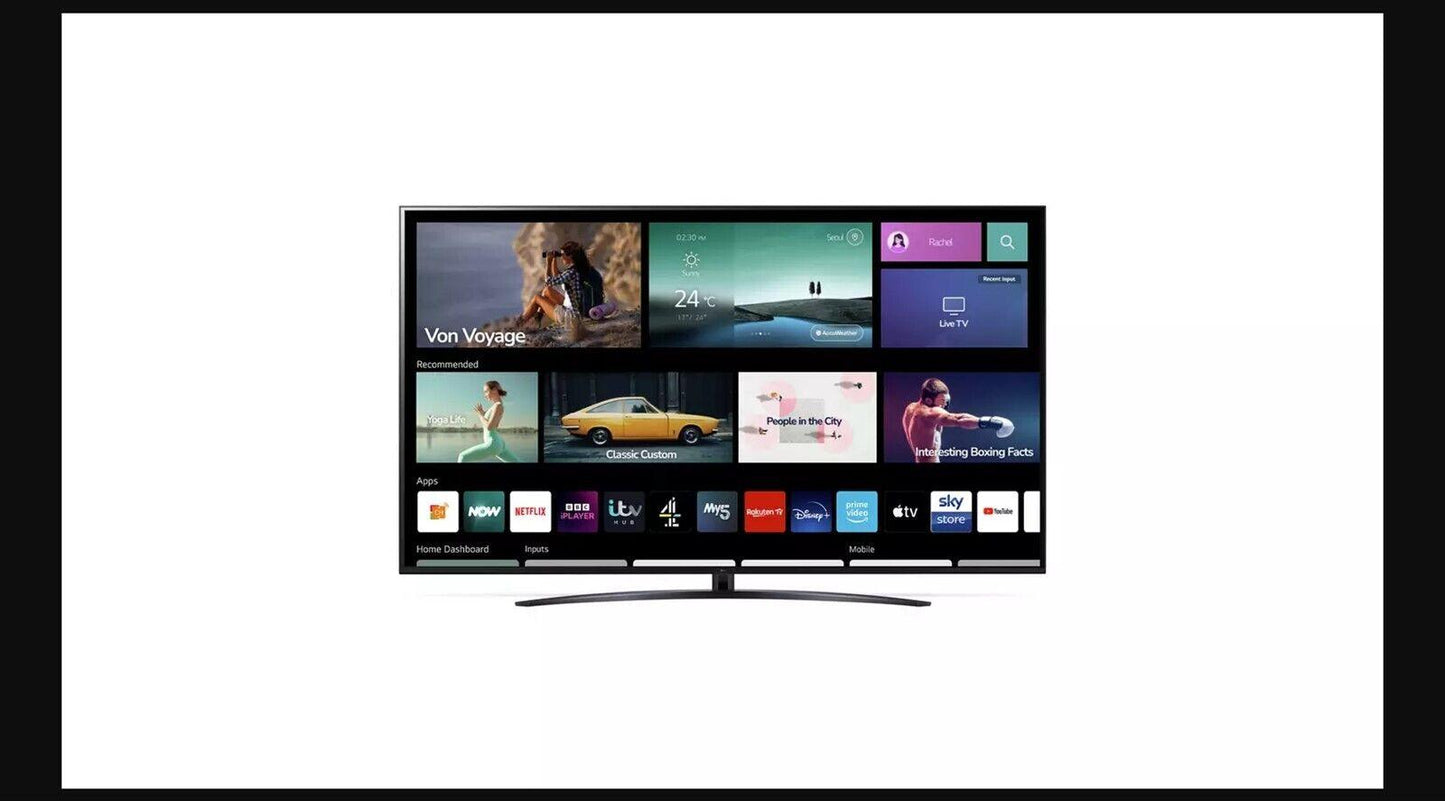 LG 75" 75NANO766QA 4K UHD HDR NanoCell Freeview TV COLLECTION ONLY NO STAND UNS - Smart Clear Vision