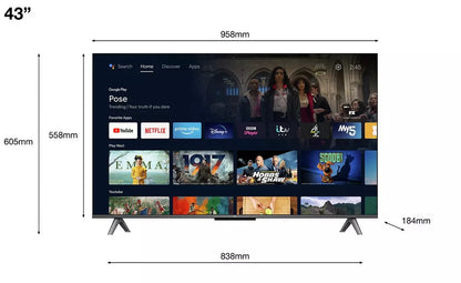 TCL 43C645K QLED 4K UHD Smart TV UK Delivery GRADE A