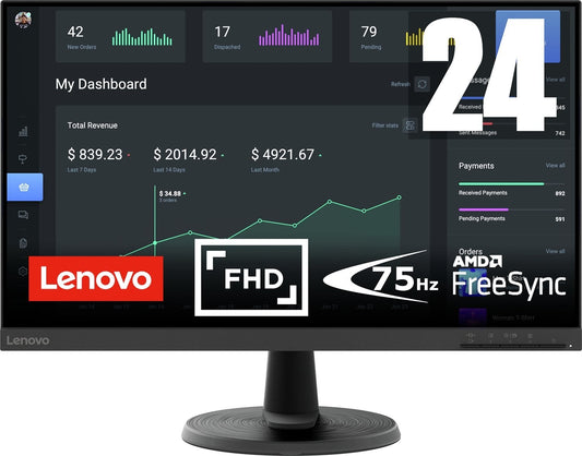 Lenovo 23.8 Inch D24-40 VA LCD FHD Monitor UK Delivery GRADE A