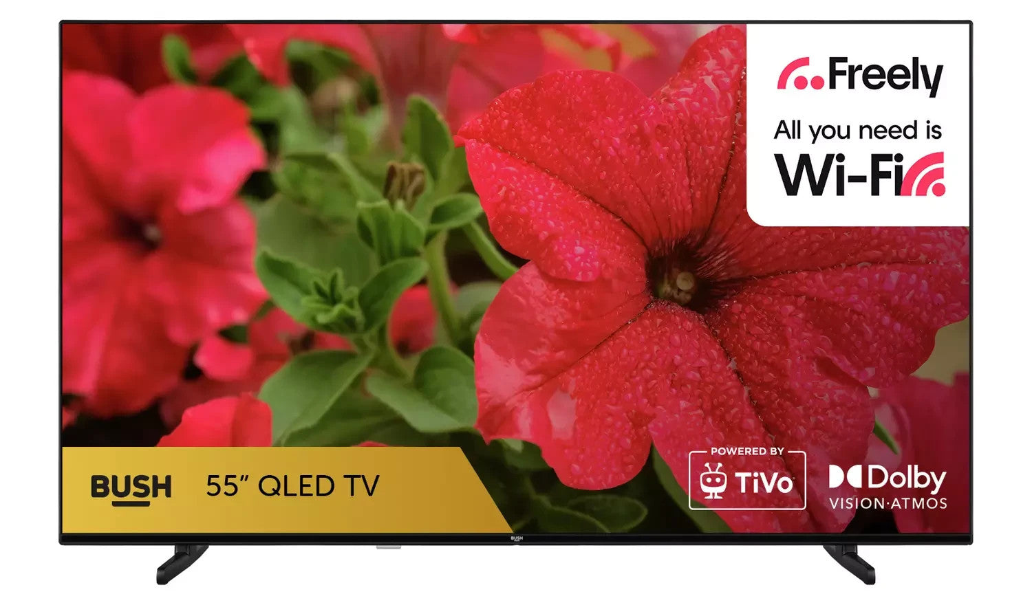 Bush 55 Inch 55QT24SB QLED 4K UHD Freely TV UK Delivery No Stand GRADE B-1
