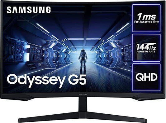 Samsung 27" G55T QHD, 144Hz Curved Odyssey Gaming Monitor - C27G55TQBU - Smart Clear Vision