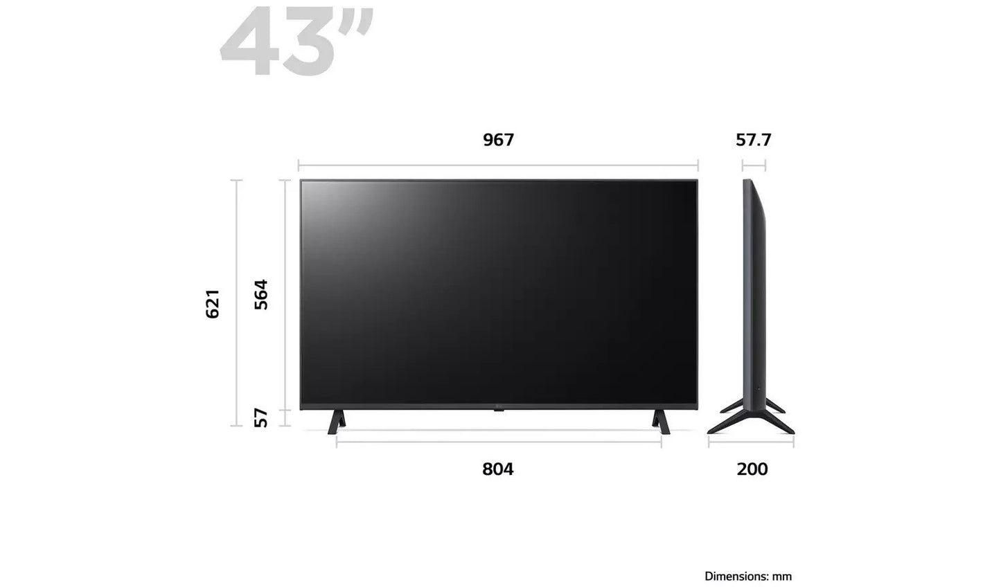 LG 43 Inch 43UR78006LK LED 4K UHD webOS TV UK Delivery No Stand GRADE ANS