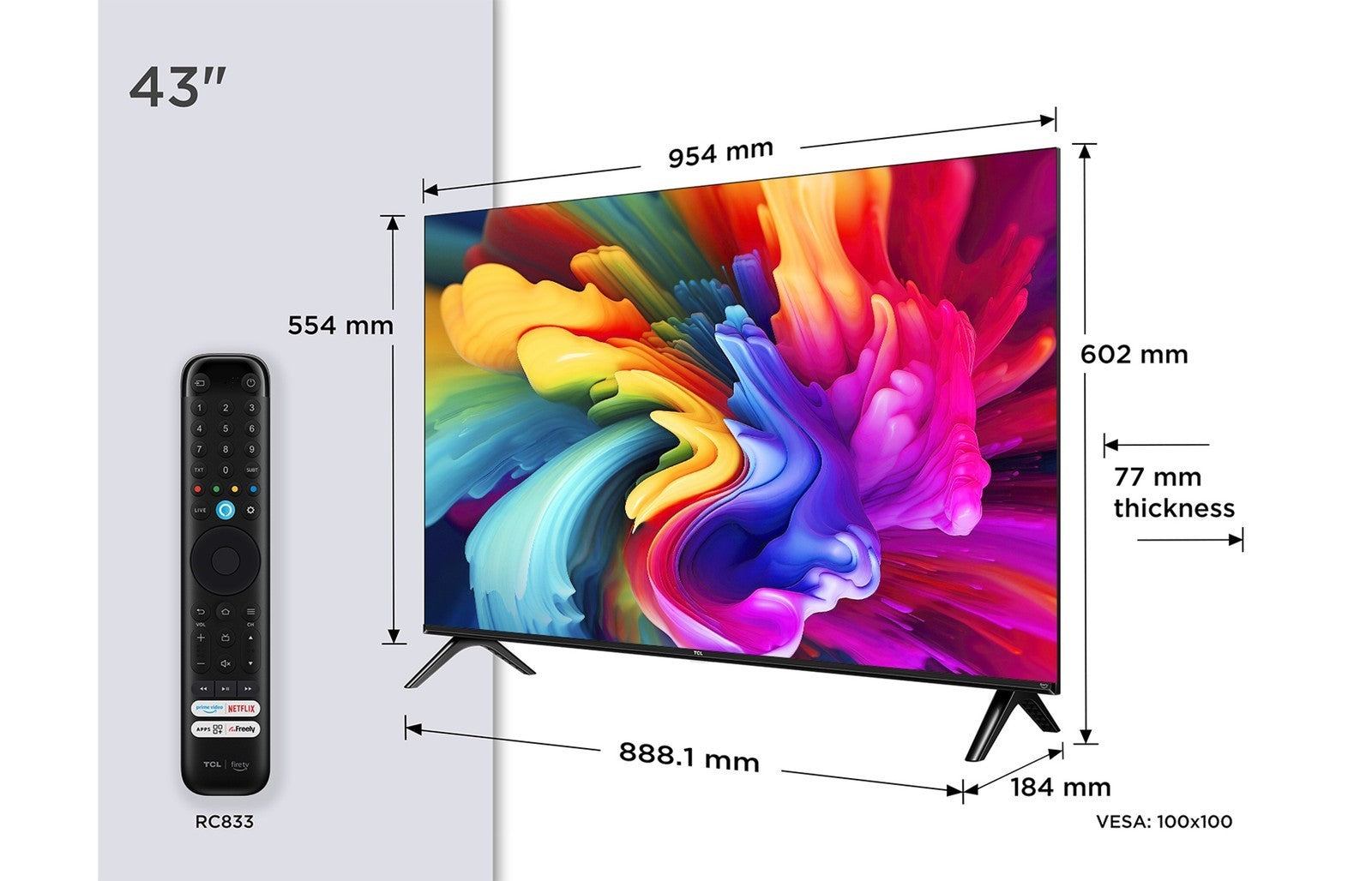 TCL 43 Inch 43SF560 QLED FHD Fire TV UK Delivery GRADE A