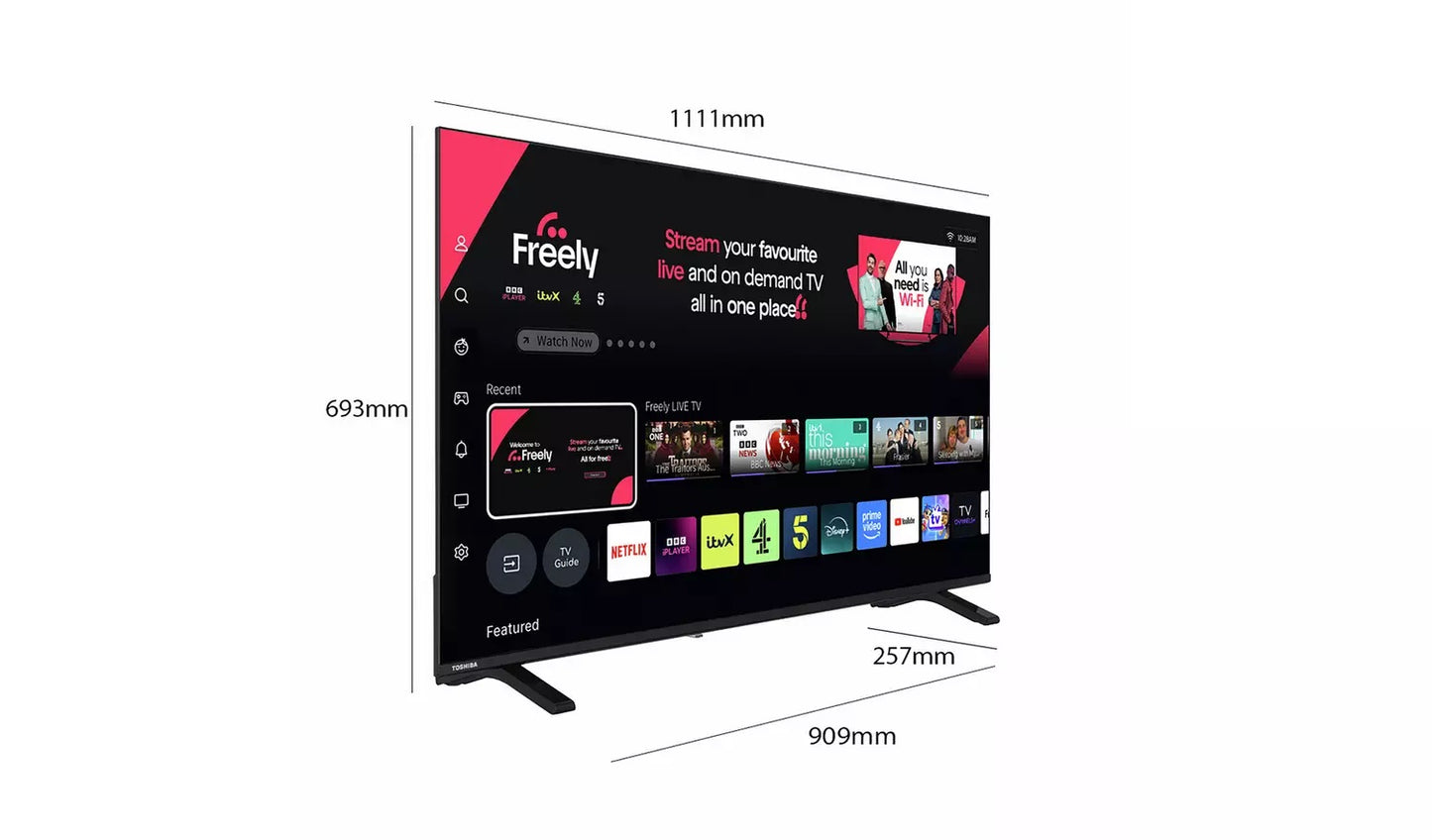Toshiba 50 Inch 50UV1563DB DLED 4K UHD TV UK Delivery GRADE A