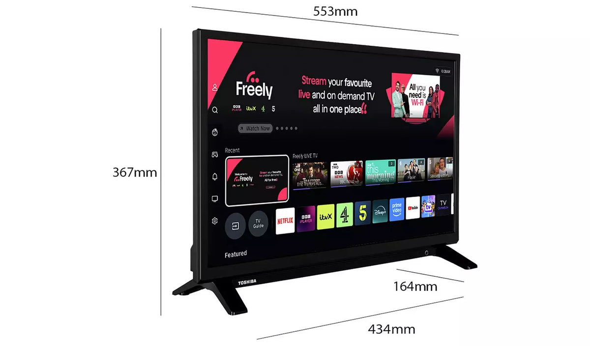 Toshiba 24 Inch 24WV2553DB DLED HD VIDAA TV UK Delivery No Stand GRADE A