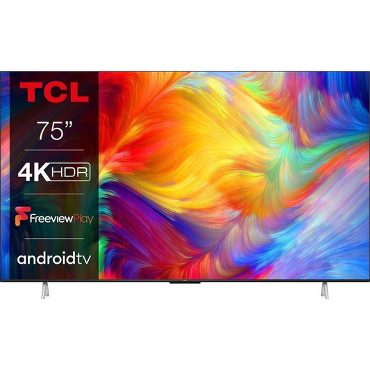 TCL 75 Inch 75P638K Smart 4K Ultra HD HDR Android TV NO STAND COLLECTION ONLY - Smart Clear Vision
